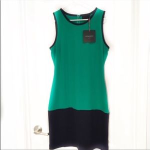Cynthia Rowley Green Black color block dre…
